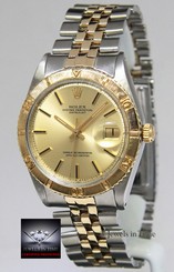 Rolex Datejust Thunderbird Vintage 14k Yellow Gold/Steel Mens Watch 1625