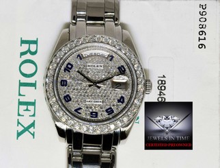 Rolex Day-Date Masterpiece Platinum & Diamond Pearlmaster Watch Box/Papers 18946
