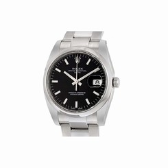 Rolex 115200 Date 34 Black Index - Unworn with Box and Papers