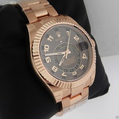 Rolex Sky Dweller 326935 Oyster Perpetual Rose Gold Chocolate Dial Retail:$48850