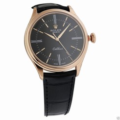 Rolex Cellini Time 50505 18k Rose Gold Black Lacquer Dial Brand New Ret: $15200