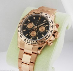 Rolex 116505 Cosmograph Everose Daytona Black Dial Retail:$37450 COMPLETE UNWORN