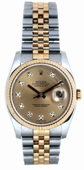 Rolex Datejust 36 Oyster Perpetual Champagne Dial Men's Watch 116233 New in Box 683498420743