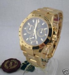 Rolex Daytona 18kt Yellow Gold Black Dial New Watch
