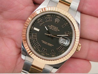 Rolex DATEJUST II 116333 Mens Steel & Yellow Gold Printed Black Roman Dial 41MM 845960002370