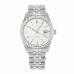 Rolex Datejust 16014 Steel & Custom Diamonds appx 1.5cttw Automatic Men's Watch