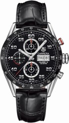 New Tag Heuer Carrera Automatic Chronograph Leather Men's Watch CV2A1R.FC6235