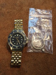 Vintage "Wolf of Wall Street" 18k Gold TAG Heuer 984.015 Professional 1000 Watch