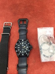 Cerakote TAG Heuer 980.026 1000 Black Dial Submariner Dive Bamford Style Watch