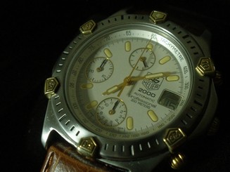 TAG Heuer Super 2000 165.806/1 Automatic Chronograph Stainless 18K Gold LWO 283