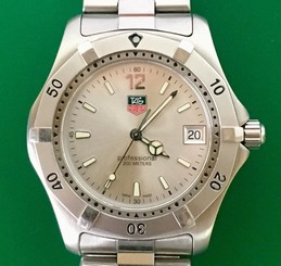  Tag Heuer Classic Professional Watch Mens SILVER WK1112-1