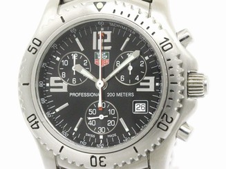 Polished TAG HEUER Link Chronograph Jason Bourne Steel Watch CT1111 (BF109429)