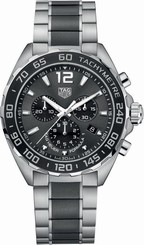 New Tag Heuer Formula 1 Grey Chronograph Ceramic Steel Mens Watch CAZ1011.BA0843