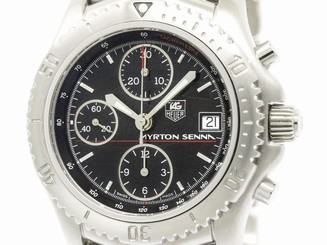 Polished TAG HEUER Link Chronograph Ayrton Senna Limited Watch CT2114 (BF111763)