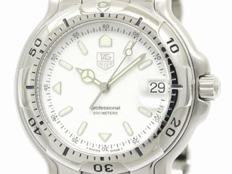 Polished TAG HEUER 6000 Professional Steel Quartz Mens Watch WH1111 (BF111432)