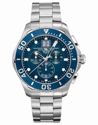 AUTHENTIC TAG HEUER CAN1011.BA0821 AQUARACER QUARTZ CHRONOGRAPH MENS BLUE WATCH