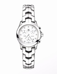 BRAND NEW TAG HEUER WOMENS LINK CJF1312.BA0580 CHRONOGRAPH PEARL DIAMOND WATCH