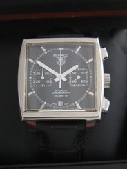 TAG HEUER MONACO WATCH CALIBRE 12 BLACK DIAL CHRONOGRAPH CAW2110.FC6177 BNIB
