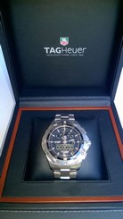 TAG Heuer Aquaracer Chronotimer Stainless Steel Black Dial Men's Watch CAF1010