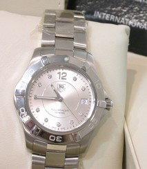 TAG HEUER NEW Aquaracer Quartz Mens Watch WAF1117.BA0810 Diamond Dial BOX