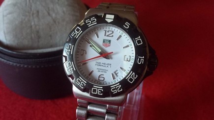 Men watch Tag Heuer PROFESSIONAL Formula 1 WAC1111-0 41mm White Dial leather Box