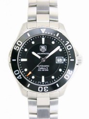 Pre-Owned TAG HEUER Aquaracer WAN2110 Calibre 5 Men's SS Black Automatic, MD