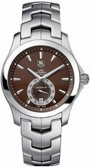 NICE TAG HEUER LINK WJF211C.BA0570 AUTOMATIC CALIBRE 6 MEN'S STEEL BROWN WATCH