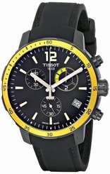 Tissot T0954493705700 Quickster Black Dial Chronograph Men's Black Rubber Watch