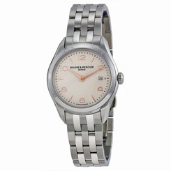 Baume and Mercier Clifton Silver Dial Stainless Steel Ladies Watch MOA10175 845960057592