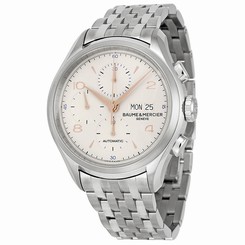 Baume et Mercier Clifton Automatic Chronograph Silver Dial Mens Watch MOA10130