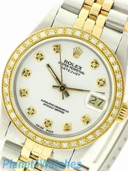 Rolex Datejust Women's Diamonds Steel & Gold Automatic Ladies Watch Midsize 31mm