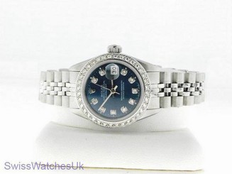 ROLEX LADIES DATEJUST WATCH STAINLESS STEEL DIAMOND AUTOMATIC ROLEX OYSTER LADY