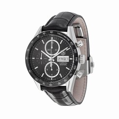 Tag Heuer Carrera Automatic ChronographBlack Leather Mens Watch THCV201AGFC6266 755702096652