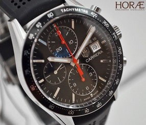  Tag Heuer Men's Carrera calibre 16 Chronograph Automatic 41mm black dial rubber