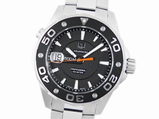 Pre-owned Tag Heuer Aqua Racer WAJ1110.BA0871 500M Professional Mens Watch, IC