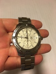 TAG Heuer Aquaracer Silver Chronograph CAP2111.BA0833 Wrist Watch for Men 760643138378