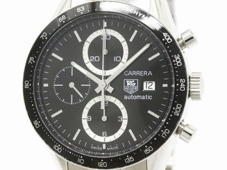 Polished TAG HEUER Carrera Chronograph Steel Automatic Watch CV2010 (BF109916)