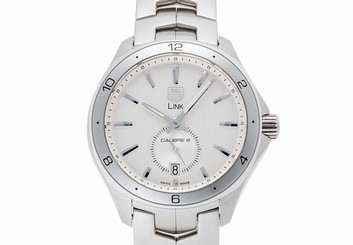 Pre-Owned TAG HEUER Link Calibre 6 WAT2111 Men's SS Silver Automatic Watch, MD