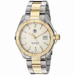 TAG Heuer Men's 'Aquaracracer' Swiss Quartz Gold and Stainless Steel Dress Watch