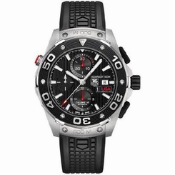 Tag Heuer Aquaracer Calibre Black Dial Chronograph Black Rubber Mens Watch CAJ21 640522179695