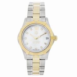 TAG Heuer Women's WAF1320.BB0820 "Aquaracer" Stainless Steel, 18k Gold, and Diam