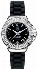 ORIGINAL TAG HEUER FORMULA 1 WAC1214.BT0711 DIAMOND SWISS LADIES BLACK WATCH
