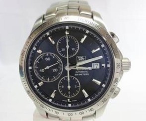 Pre-Owned TAG HEUER Link JCF2110 Men's Stainless Steel Black Automatic Watch, MD