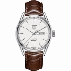 TAG HEUER MEN'S BROWN LEATHER BAND STEEL CASE AUTOMATIC WATCH WAR201B.FC6291 683498427186