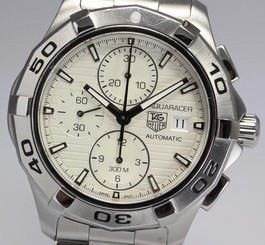 Pre-Owned TAG HEUER Aquaracer Automatic Silver Men's Watch CAP2111.BA0833, ML 760643138378