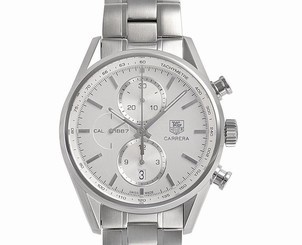 Pre-Owned TAG HEUER Carrera Cal 1887 CAR2111.BA0724 Men's SS Silver Dial AT, MD
