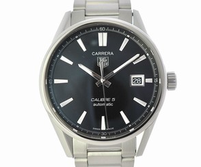 Pre-Owned TAG Heuer Carrera All SS Black Dial Men's Auto Watch WAR211A.BA0782,MR 7612533107502