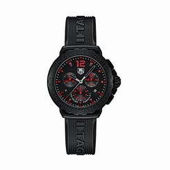 Tag Heuer Formula 1 Chronograph Black Dial Black Rubber Mens Watch CAU111A.FT602 683498408482
