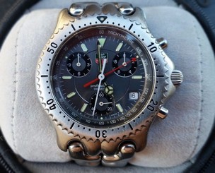 TAG HEUER SEL CHRONOGRAPH STEEL - BOX & PAPERS - NEW BATTERY & PRESSURE TEST