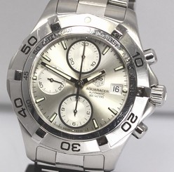 Pre-Owned TAG HEUER Aquaracer Automatic Silver Men Wristwatch CAF2111.BA0809, ML